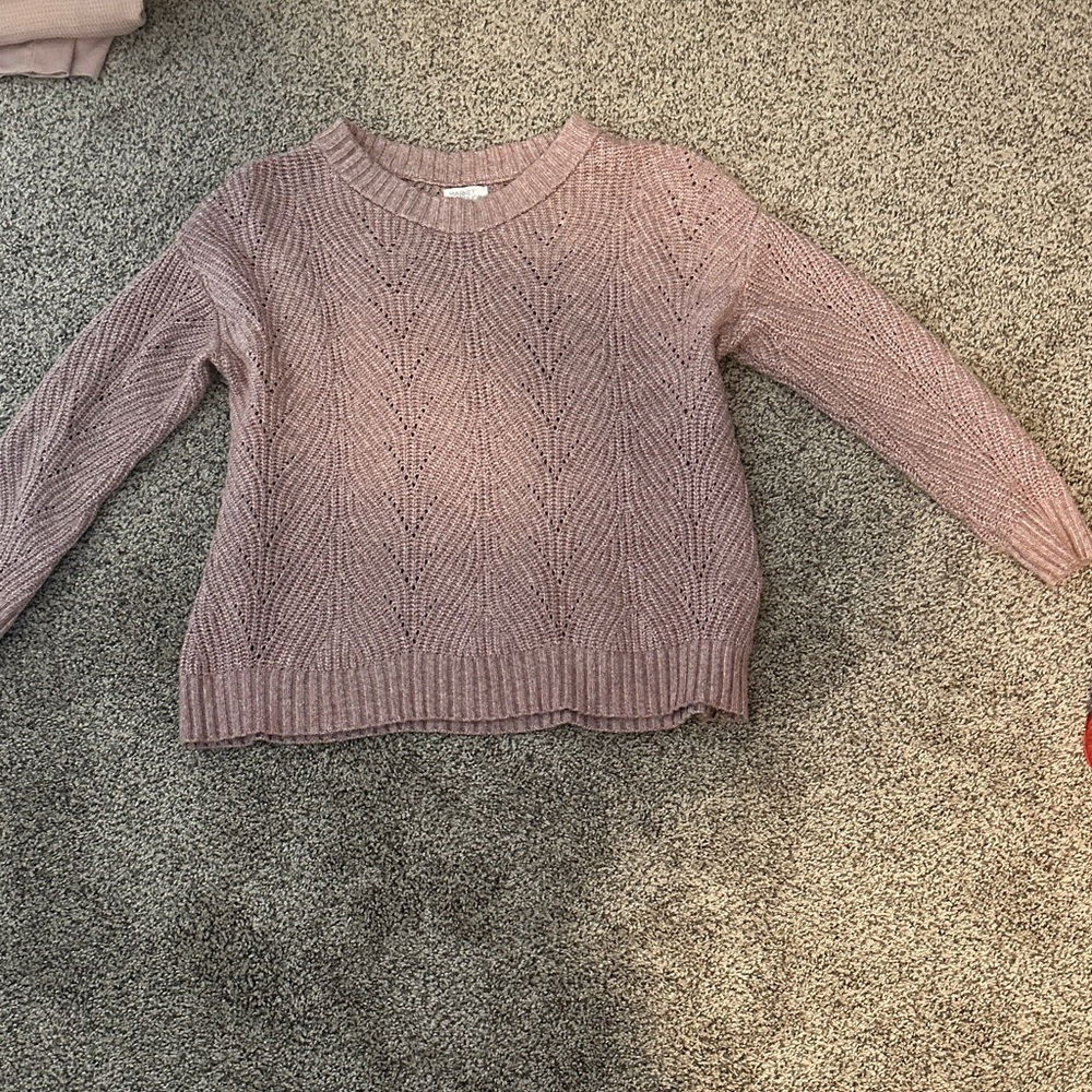 Market & Spruce Mauve Crew Neck Sweater
